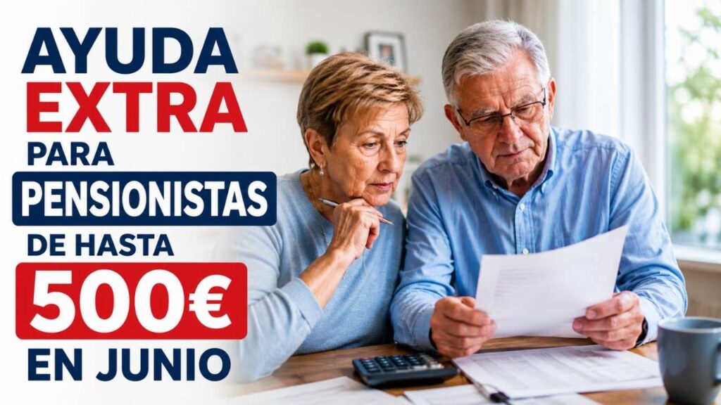 España 2026: ayuda extra para pensionistas de hasta 500€ en junio, quién puede cobrarla y cómo inscribirse paso a paso”