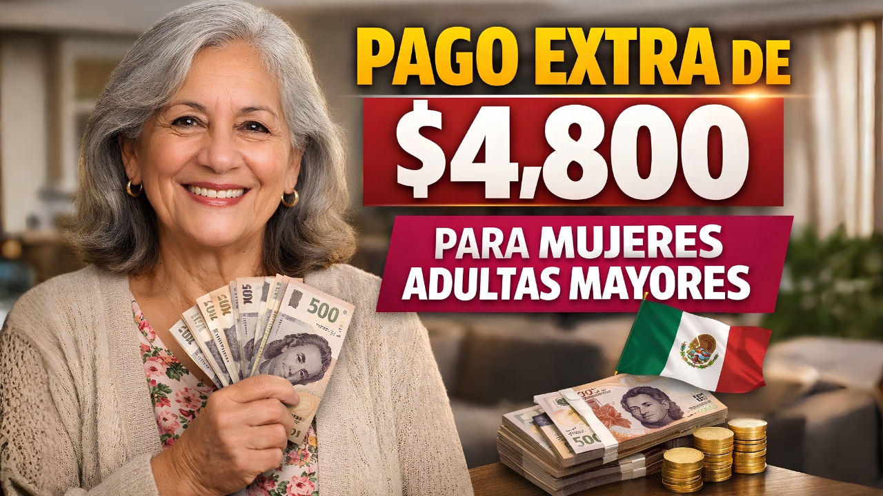 México: Pago Extra de $4,800 para Mujeres Adultas Mayores en Marzo 2026, Cómo Registrarse y Cuándo Depositan
