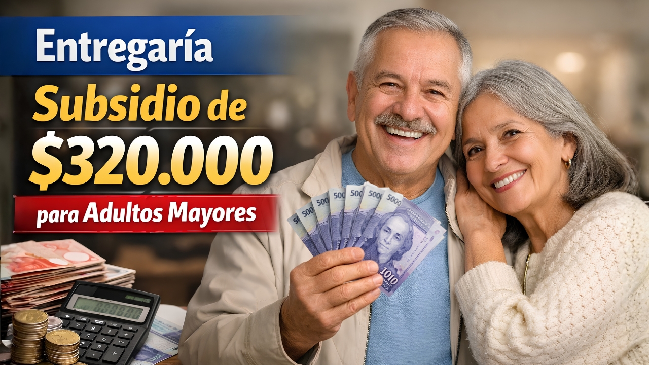 Colombia Entregaría Subsidio de $320.000 para Adultos Mayores: Consulta Beneficiarios, Inscripción y Fechas de Pago de Febrero