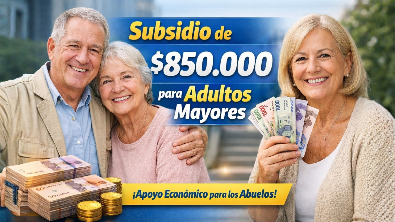 Colombia Activa Subsidio de $850.000 para Adultos Mayores en Febrero 2026: Requisitos, Inscripción, Fechas Oficiales de Pago y Cómo Acceder