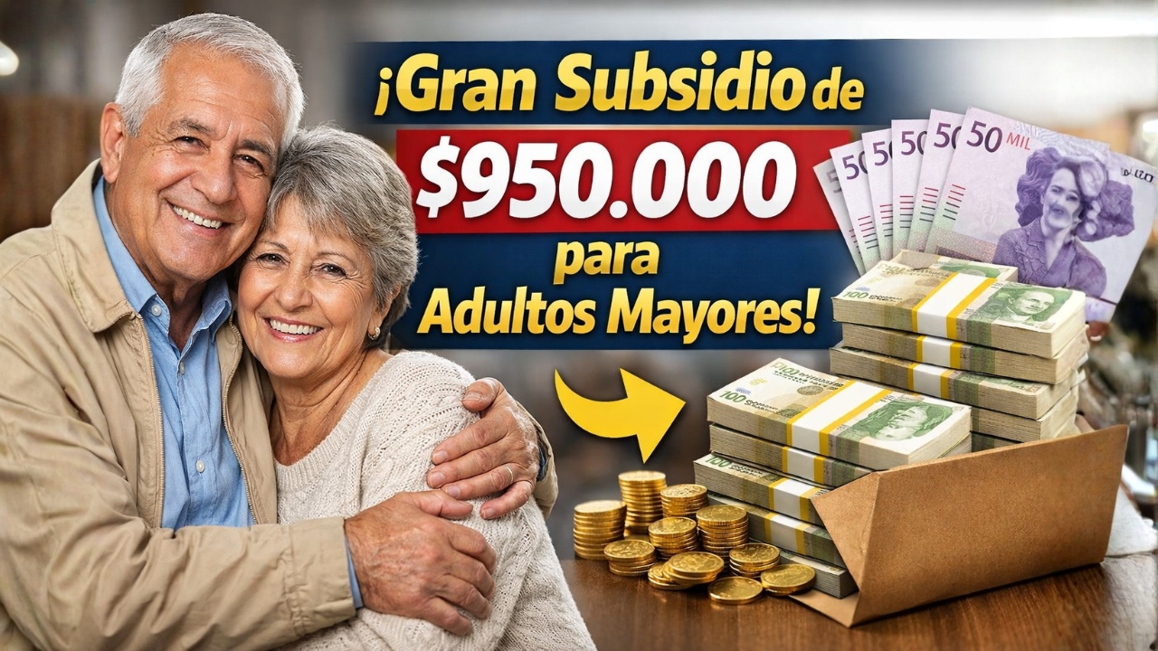 Colombia anuncia supuesto subsidio de $950.000 para adultos mayores: consulta requisitos, proceso de inscripción y fechas de pago de marzo 2026