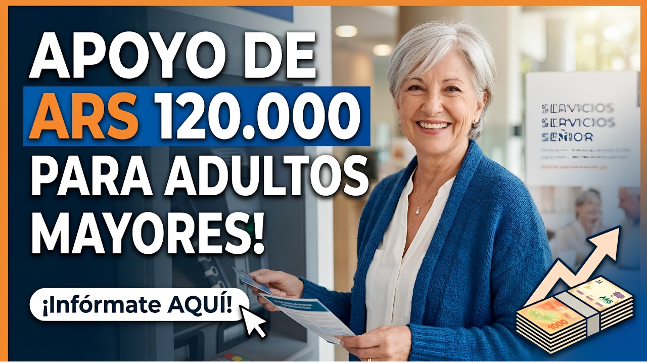 Apoyo de ARS 120.000 para Adultos Mayores en Argentina