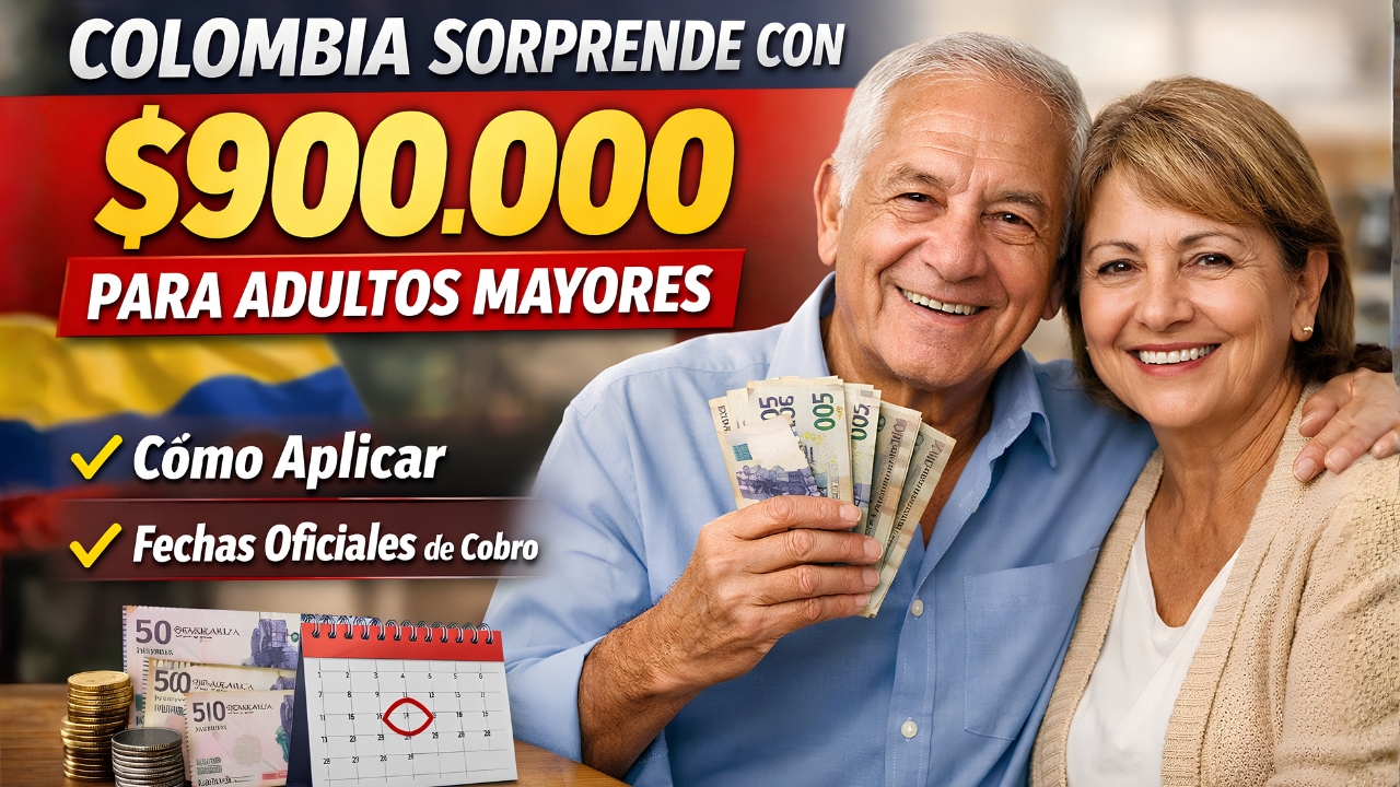 El Gobierno de Colombia anunció un subsidio de hasta $900.000 para adultos mayores en situación de vulnerabilidad, con fechas oficiales de cobro ya definidas para 2026. Este beneficio busca reemplazar el programa Colombia Mayor y ampliar la cobertura a más de 3 millones de personas en todo el país.