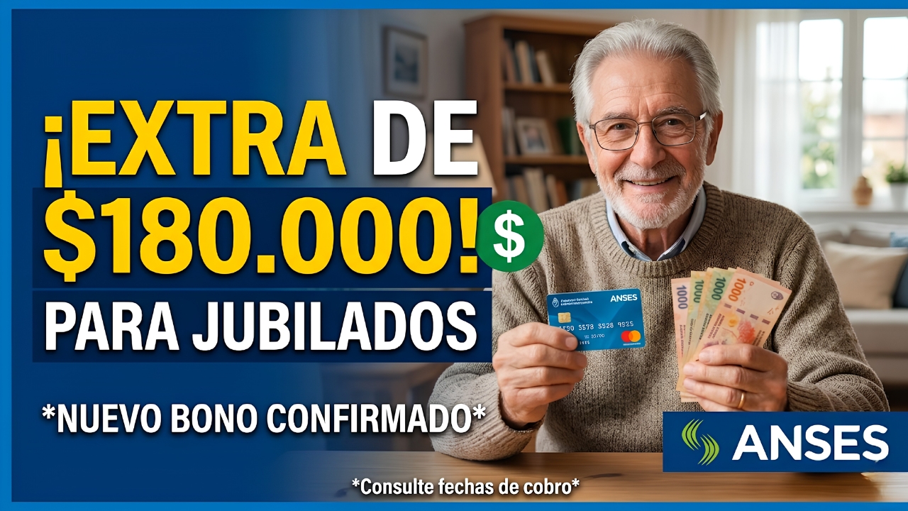 Argentina 2026: Bono Extra de $180.000 para Jubilados — Quiénes Califican, Cómo Solicitarlo y Fechas de Pago de Marzo