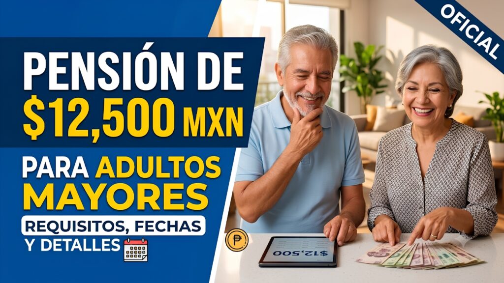 Pensión de $12.500 MXN para Adultos Mayores en México: Quiénes Cobran y Calendario de Abril 2026